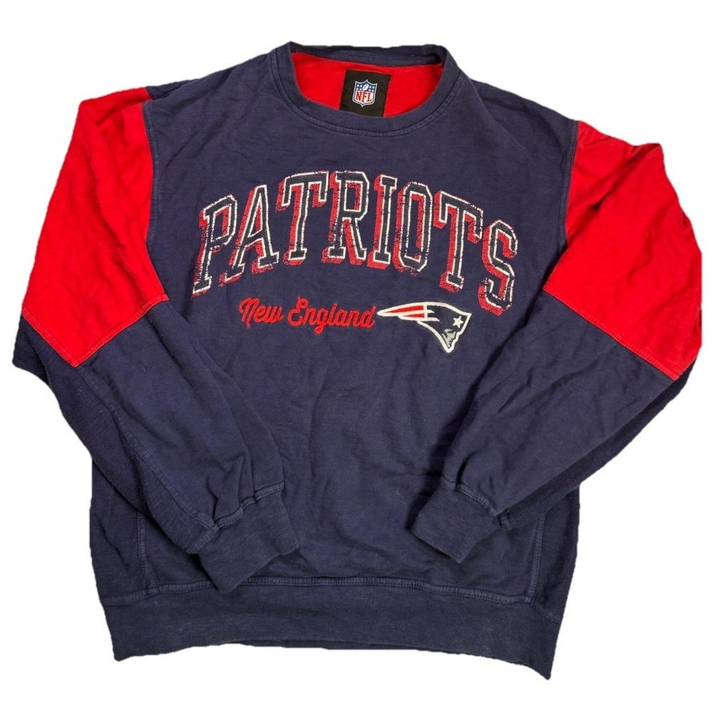 NFL Team Apparel New England Patriots Crewneck Sweatshirt Men's Medium EUC